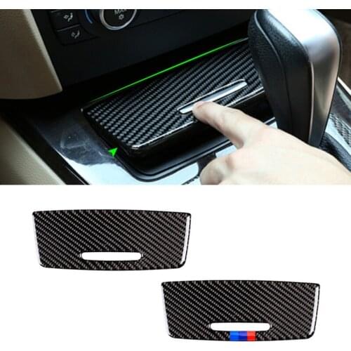 For BMW 3 Series E90 E92 2005 - 2009 2010 2011 2012 Carbon Fiber Car Interior Center Control Cigarette Lighter Cover Trim