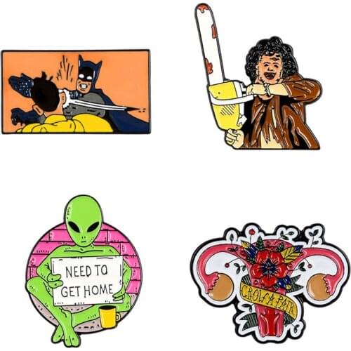 Gothic Style Pins Brooches Enamel Badges For Backpack Anime Pin Womens Brooch Enamel Badges For Clothes Halloween Badges Brooch