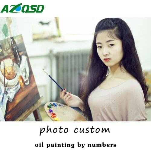 Personalised Paint By Numbers Photo Custom DIY Oil Painting By Number Picture Drawing Canvas Portrait Family Children Pets Photo