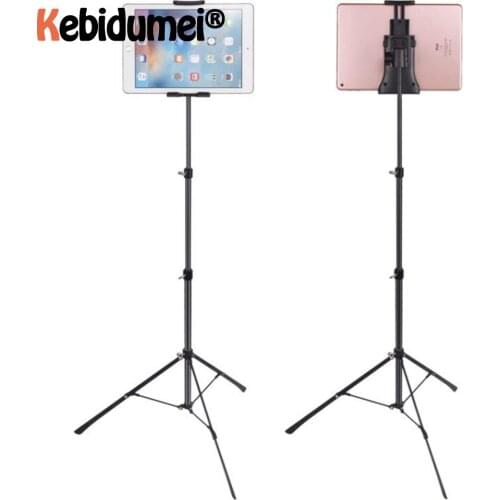 Dropship Tripod Floor Stand for Ipad Pro 12.9 Air 2 3 4 12 Inch Adjustable Tablet Mobile Phone Mount for Iphone 12 Mini Pro Max