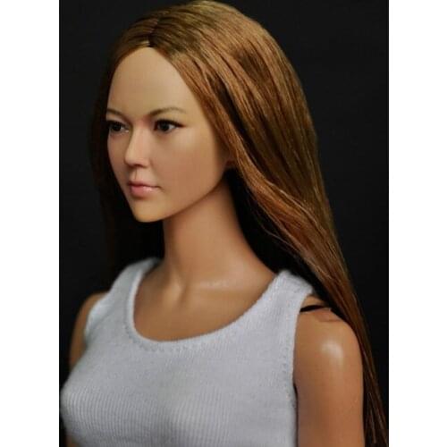 Hand Made KM13-56 1/6 Female HEAD Sculpt Head Carvings for 12"collectible Action Figures In Stock