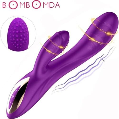 Sex Shops 360 Rotating Dildo Vibrating 10 Speed Dual Oral Vibrator Vaginal Massager Huge Dildo Rabbit Vibrator Sex Toy for Women