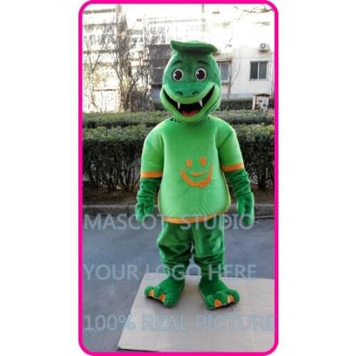 Mascot green dragon dinosaur dino Mascot costume custom cartoon character cosplay fancy dress mascotte theme