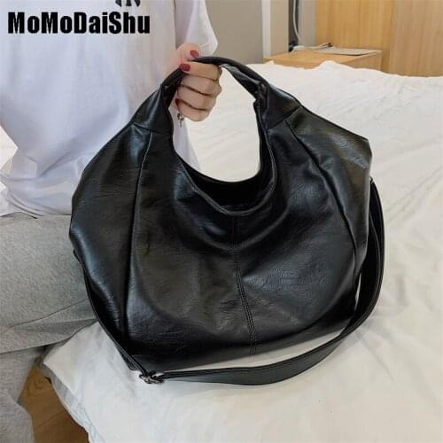 Women Leather Handbags Luxury Women PU Leather Shoulder Bag Large Capacity Top-handle Bag Vintage Crossbody Brands Lady Pouch