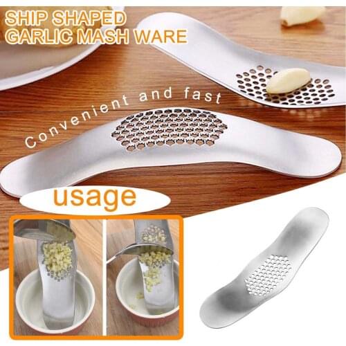 1PC Stainless Garlic Press Household Mincer Chopper Tool Device Kitchen Press Squeezer Ginger Garlic Tools Kitchen Accessories