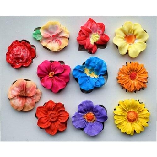 11pc Different Flowers Silicone Mold, DIY Cake Decoration Tools, Soap Mold, Kitchen Accessories SQ1706