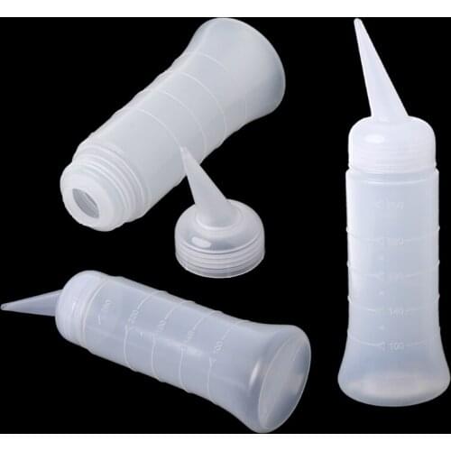 120ml/260ml Salon Applicator Measuring Plastic Bottle Hair Styling Hairdressing