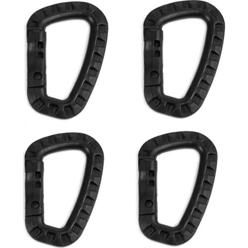 4PCS Tac Link Camping Equipment Outdoor EDC Muti Tool D Buckle Carabiner Molle Belt Clasp Clip Keychain Snap Hook Hiking Gear