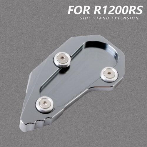 For BMW R1200RS R1200R 2015-2018 2016 Motorcycle Accessories CNC Aluminum Kickstand Foot Side Stand Extension Pad Support Plate