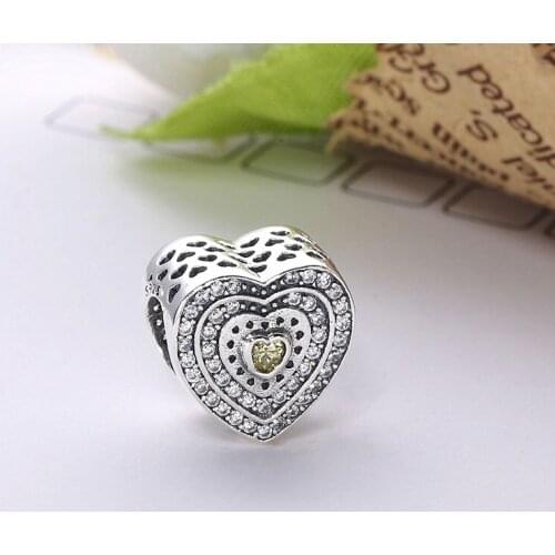 Authentic 925 Sterling Silver Luxurious And Fashionable Heart Shaped Beads Fit Original Pandora Bracelet For Women Diy Jewelry