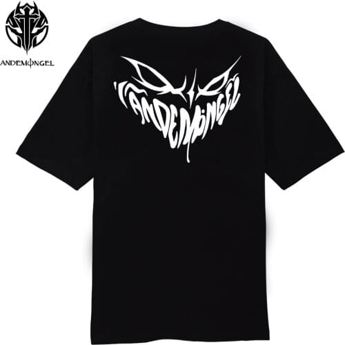 ANDEMONGEL White Grimace T-Shirt Hip Hop Streetwear Oversize Summer High Street Men Women Unisex Short Sleeve Loose Cotton Tees