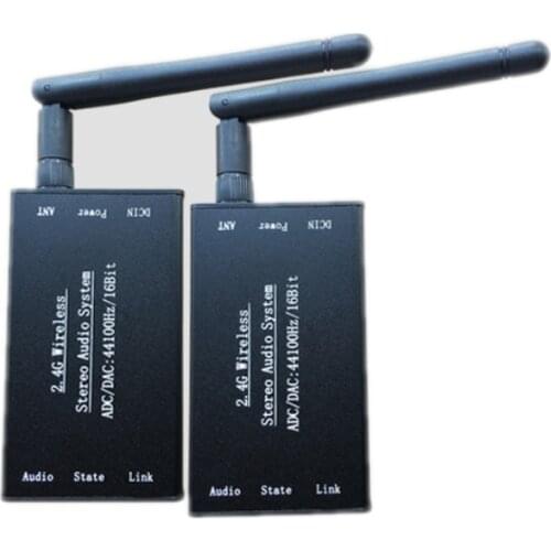 DC 5V 2.4G ISM HIFI Wireless Stereo Audio Transmitter Receiver 16Bit 44KSPS 5Mbps Transmission emitter Launcher Adapter