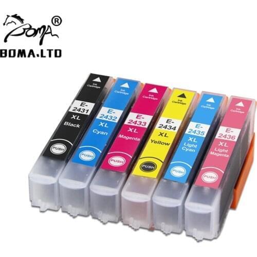 BOMA.LTD T24 24XL T2431 -T2436 Compatible Ink Cartridge For EPSON XP-970 XP-960 XP-950 XP-860 XP-850 XP-760 XP-750 XP-55