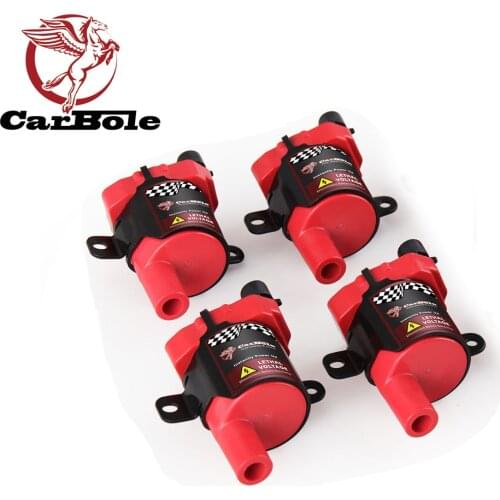 CARBOLE 4Pcs D585 Car Ignition Coils For Chevrolet GMC Buick Isuzu 4.3L 5.3L 6.0L D585 Plug Pack Red kia rio ignition coil set