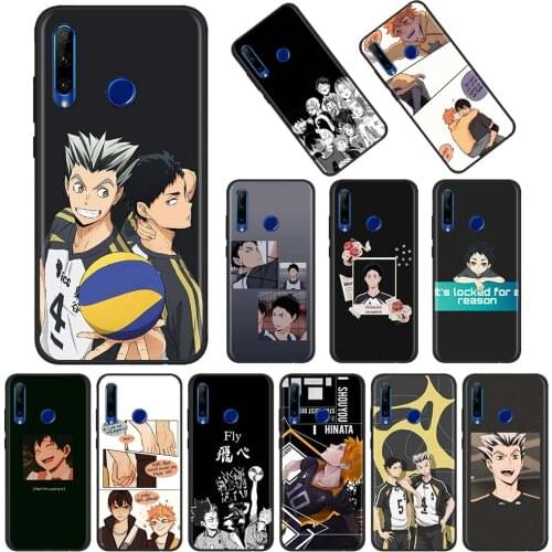 Case For Honor 30 30i 10 Pro Plus Lite TPU Soft Cover for HONOR 30 Youth 20 20e 20s Lite Fundas Bumper Black Coque Oya Haikyuu