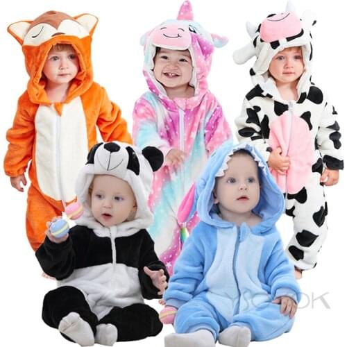 Infant Romper Baby Boys Girls Jumpsuit New born Bebe Clothing Hooded Toddler Baby Clothes Cute Animal Cartoon Panda Costumes