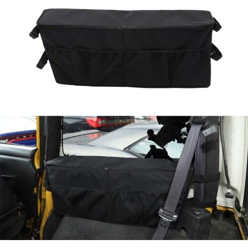 For Jeep Wrangler TJ 1997-2006 Rear Trunk Storage Bag Stowing Tidying Organize Pocket Oxford Black Car Interior Accessories