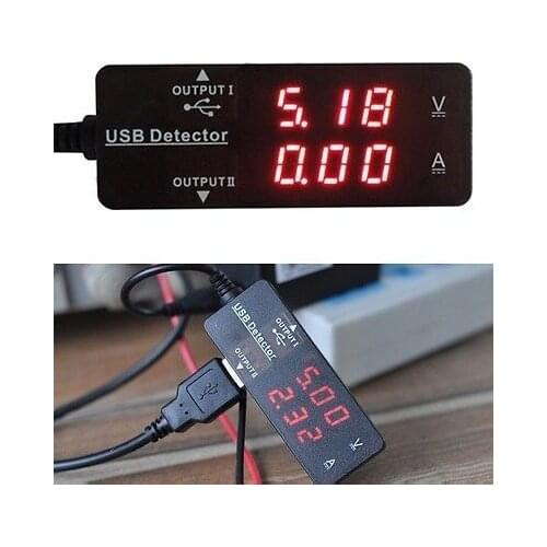 DYKB 3A USB Charger Detector Volt Amp Digital led Voltmeter Ammeter Tester meter Dual USB Doctor POWER Battery capacity tester