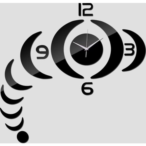 Hot quartz europe 3d clock wall watch diy Acrylic mirror Home Decoration clocks large decorative Living Room Geometric