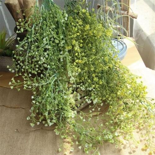 Artificial plants grass wall hanging grass Fake Hanging Vine Plant Leaves Garland Home Garden Wall wedding party decoration