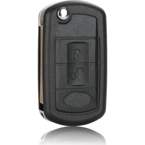 Kutery 3 Buttons Replacement Flip Folding Remote Car Key Shell Case Fob For Land Rover Range Sport Discovery HU101 Blade