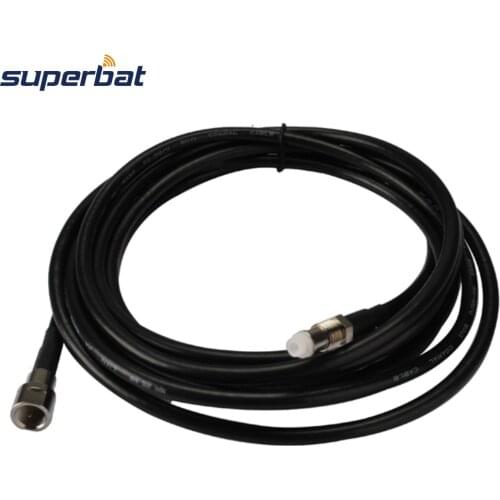 Superbat FME Male Plug to FME Female Jack L19 Cable 2M WLAN Coaxial Cable RF Jumper Adapter Connector Cable