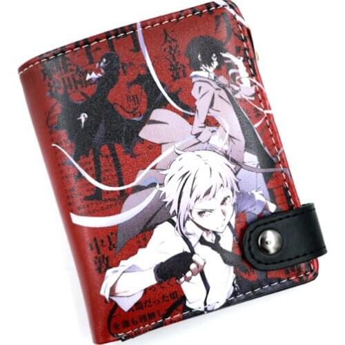 Manga Bungo Stray Dogs Nakajima Atsushi Soft Button Wallet Zipper Coin Card Purse