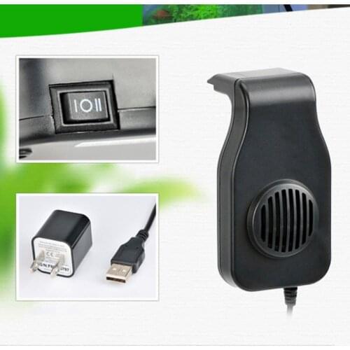 Mini Aquarium Cooling Fan Low Noise Fish Tank Hang On Cooling Fan Water Plant Cooler Temperature Control