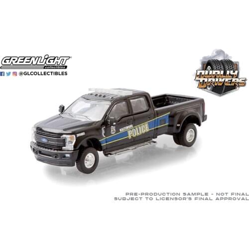 GreenLight 1:64 2019 Ford F-350 Dually - Baltimore Alloy model car Metal toys for childen kids diecast gift