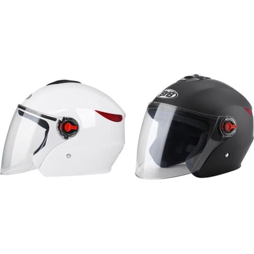 New Motorcycle Open Face Helmet All Year Round Use Comfortable Half Helmet with Sun Visor for Adult Men Women