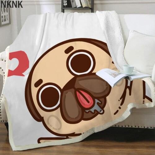 NKNK Brank Animal Blanket Dog 3D Print Love Bedding Throw Lovely Plush Throw Blanket Sherpa Blanket Fashion High Quality Adult