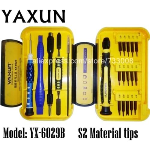 Yaxun 6029B new complete screwdriver set for iphone 4/4s/5G/6G/iphone6 plus,best quality mobile repair tool set for samsung,ipad