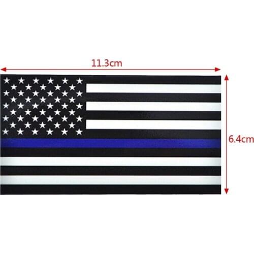 Police Officer Thin Blue Line American Flag Vinyl Decal Car Sticker T3EF