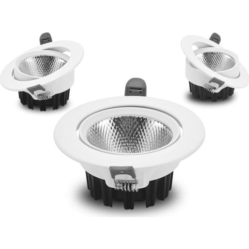 Dimmable LED Recessed COB Downlight 9w 12w ceiling Spotlight 15W 18W 110v 220v Warm Cold Natural White Home Lighting