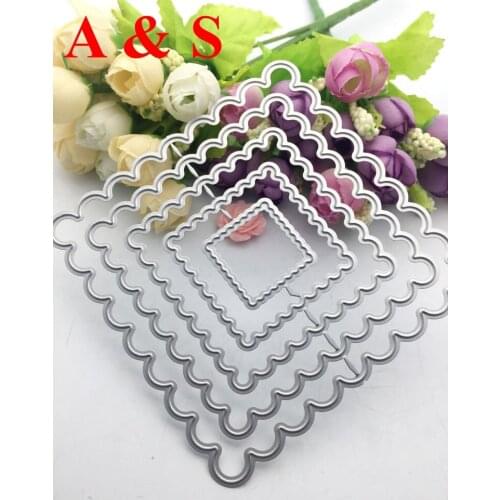 Q49 METAL CUTTING DIES Square Scrapbook card frame album paper craft wedding invitation embossing stencil art cutter