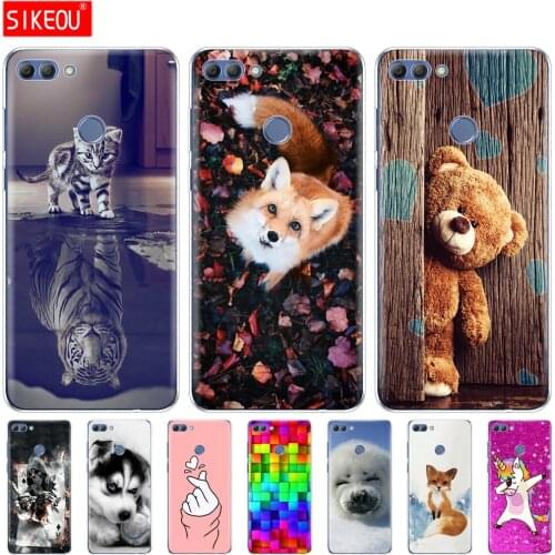 Silicon Phone Case For huawei P smart 2018 Enjoy 7S Soft TPU Back Cover 360 full protective printing transparent coque bumper