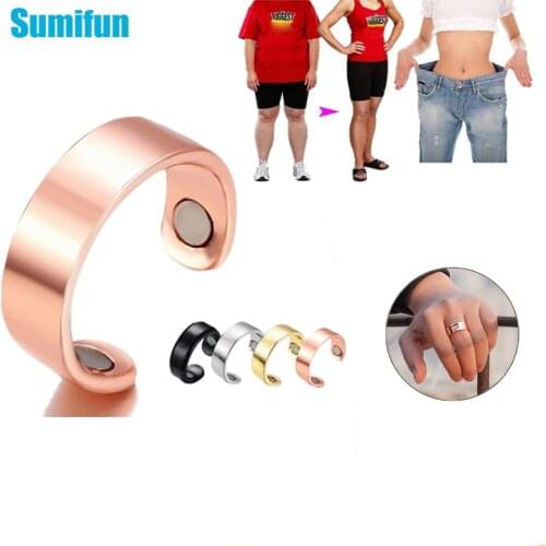 Sumifun Magnetic Therapy Weight Loss Ring Slimming Burning Fat Magnetic Slimming Rings Slimming Body Finger Ring HealthCare Tool