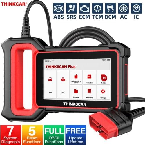 THINKCAR Thinkscan Plus S7 OBD2 Car Scanner Diagnostic Tools ABS SRS Engine Transmission Chassis With 5 Free Reset DPF TPMS OBD2