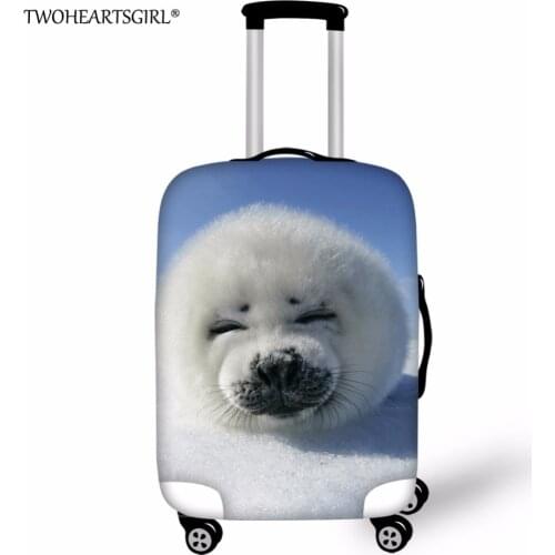 TWOHEARTSGIRL Seal Thick Elastic Luggage Protective Cover With Ziper For 18 -32 inch Trunk Case Waterproof Travel Suitcase cover