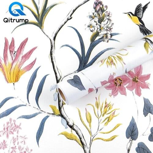 Modern Striped Waterproof Floral Wallpapers for Walls in Rolls Self Adhesive Vinyl Film Wall Sticker Kitchen Bathroom Home Decor