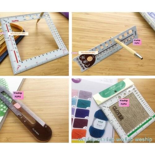 Japan Hiroshima/TULIP/clover Multi-function knitting-needle Measuring ruler for patch work Weave