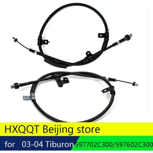 Parking Brake Cable Set REAR Fits for Hyundai 2003-2004 Tiburon 59760-2C300 59770-2C300 Parking Brake Cable LH & RH