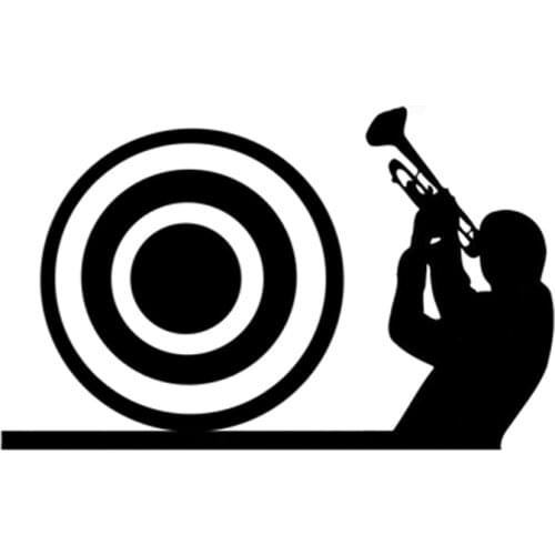 13.4CM*8.3CM Interesting Jazz Trumpet Music Silhouette Decor Vinyl Decal Car Sticker S9-0815