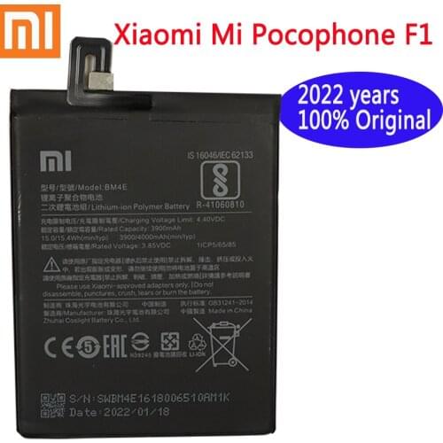 2020 years 100% Original Replacement Battery 4000mAh BM4E For Xiaomi MI Pocophone F1 battery Authentic Phone Battery