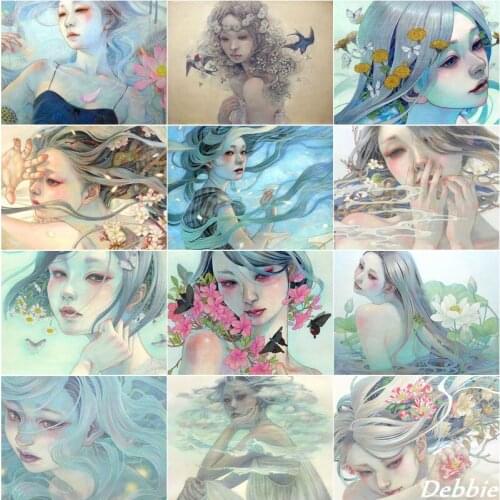 5D DIY Diamond Painting Cartoon Girl Portrait Full Square/Round Diamond Embroidery Mosaic Kit HD Quality Handmade Products