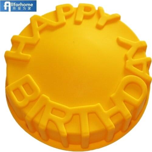 7.6 inches HAPPY BIRTHDAY words Cake Pan Silicone Birthday Cake Mold Bakeware Bread Baking Pans Tray Cake DIY New Mould