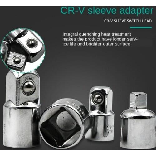 4Pcs Ratchet Wrench Socket Adapter Reducer Converter Set 1/2" to 3/8" to 1/4" Hand Tools Kit Crv steel