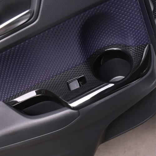 YAQUICKA Piano Black Car Accessories For Toyota CHR C-HR 2016 2017 2018 Car Rear Door Armrest Cover Frame Interior Auto Styling