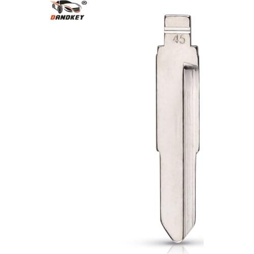 Dandkey 10 pcs/lot Metal Blank Uncut Flip KD Remote Key Blade Type #45 For Domestic Truck Minibus