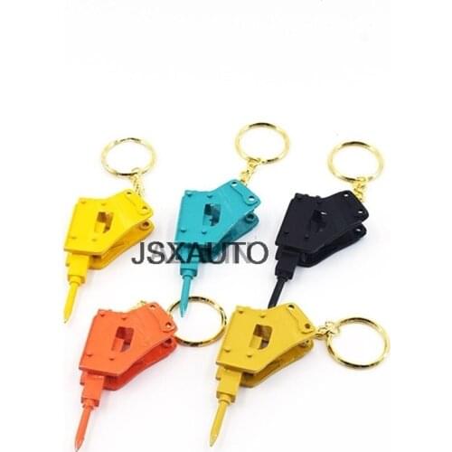 For excavator broken hammer key chain key chain pendant hanging buckle decoration high quality boutique decoration excavator